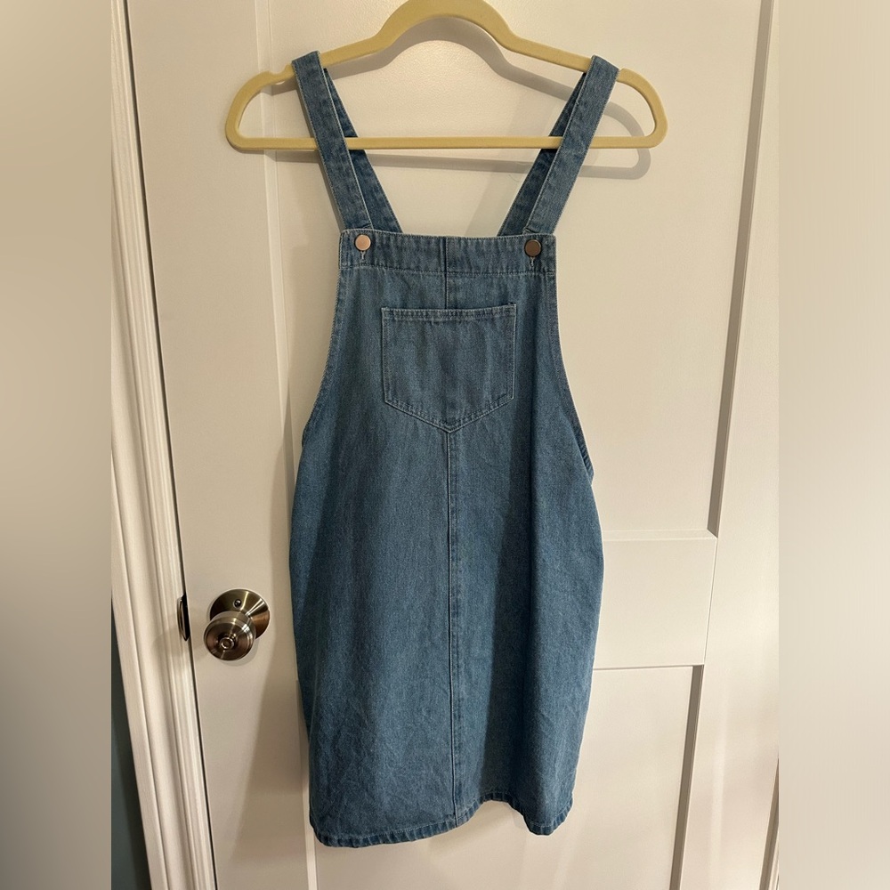 twik Blue Denim Overall Mini Dress